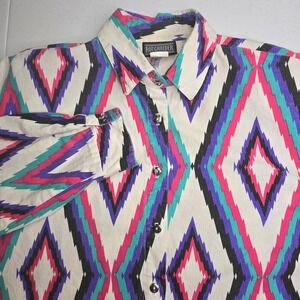Vintage Roughrider By Circle T Women's Large Aztec Cowgirl Southwestern -2773